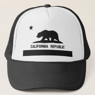 California Republic State Flag Trucker Hat (black)