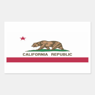 California Republic State Flag, United States Rectangular Sticker
