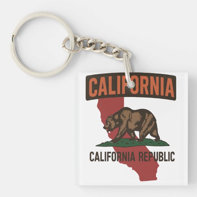 California Republic state pride Key Ring (Front)