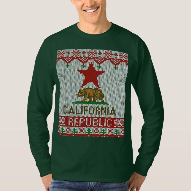 California Republic Style Christmas Ugly Sweater (Front)