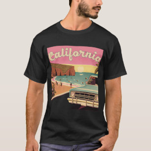 California Retro Beach Vacation Graphics  Cali Sur T-Shirt