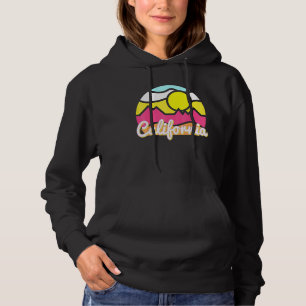 California Retro Mountain Sunset Outdoor Vanlife E Hoodie