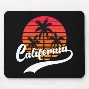 California Retro Sunset Mouse Pad