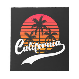 California Retro Sunset Notepad