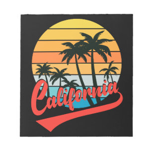 California Retro Sunset Notepad