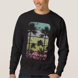 California Retro Vintage Beach Surf Surfing Sunset Sweatshirt