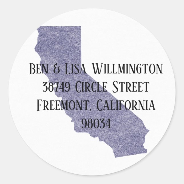 California Return Address Label Seal (Front)