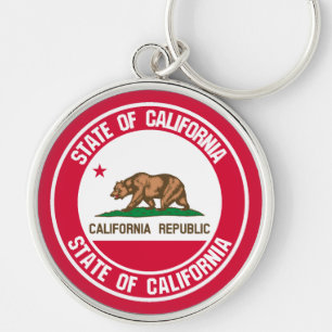 California Round Emblem Key Ring