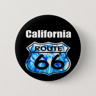 california Route 66 6 Cm Round Badge
