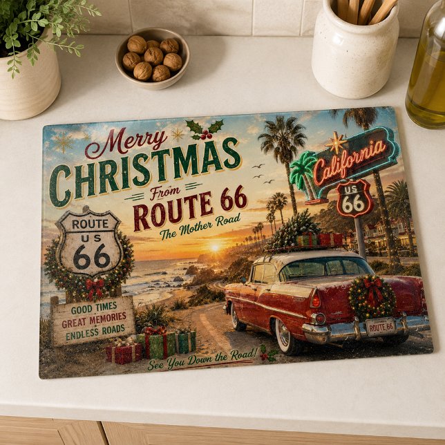 California Route 66 Holiday Kitchen Decor Cutting Board (Creator Uploaded)