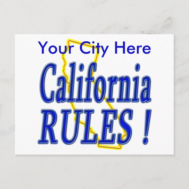 California Rules ! Postcard (Front)