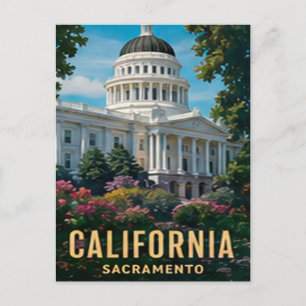 California Sacramento Historic Roots Golden State Postcard