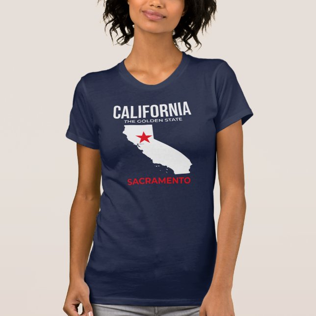 California, Sacramento – The Golden State, USA T-Shirt (Front)