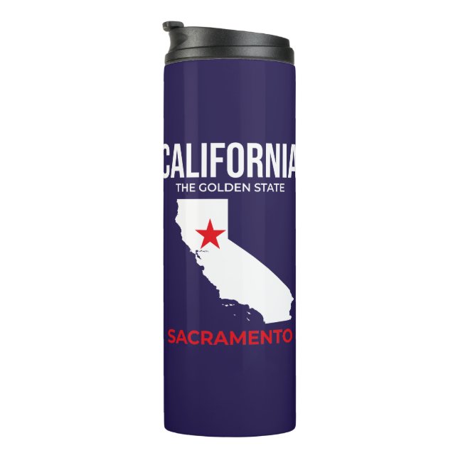 California, Sacramento – The Golden State, USA Thermal Tumbler (Rotated Right)