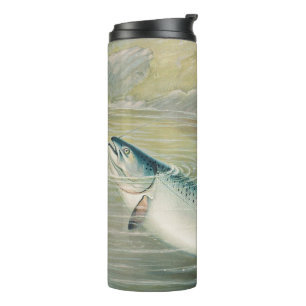 California Salmon by S.A. Kilbourne, Vintage Fish Thermal Tumbler