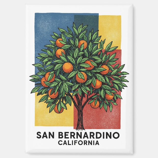 California San Bernardino Orange Tree Magnet (Front)