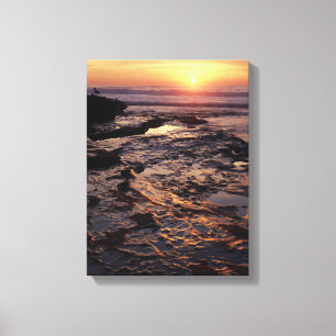 California, San Diego, La Jolla, Sunset over Canvas Print