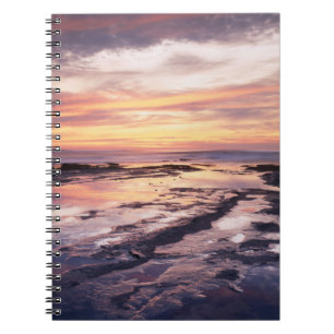 California, San Diego, Sunset Cliffs, Sunset 1 Spiral Notebook