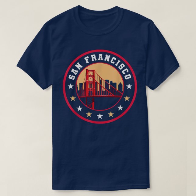 California San Francisco City Gift Bridge Souvenir T-Shirt (Design Front)