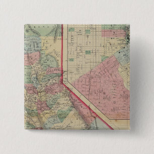 California, San Francisco Map by Mitchell 15 Cm Square Badge