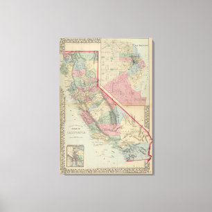 California, San Francisco Map by Mitchell Canvas Print