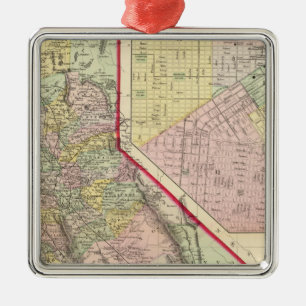 California, San Francisco Metal Tree Decoration