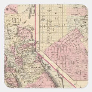 California, San Francisco Square Sticker