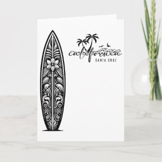 California Santa Cruz, Surfing Surfboard Ckprint  Card