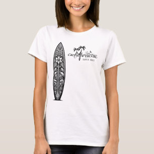 California Santa Cruz, Surfing Surfboard Ckprint T-Shirt