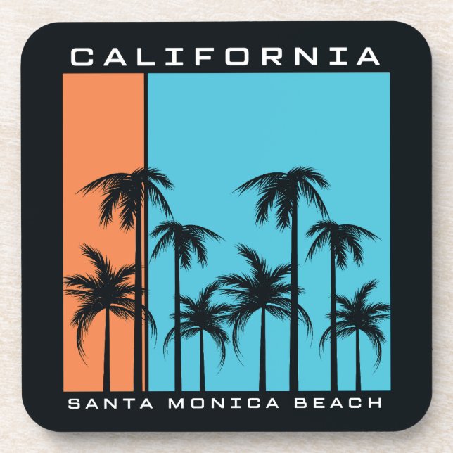California Santa Monica Beach Coaster (Front)