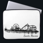 California Santa Monica CA Pier Beach Ferris Wheel Laptop Sleeve<br><div class="desc">Design features an original pen-and-ink illustration of the Santa Monica Pier in Santa Monica,  California. Coordinating designs available.

Don't see what you're looking for? Need help with customisation? Click "rebeccaheartsny" (upper right corner) then "contact this designer" to have something created just for you!</div>