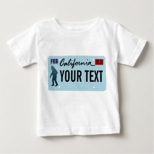 California Sasquatch License Plate Baby T-Shirt