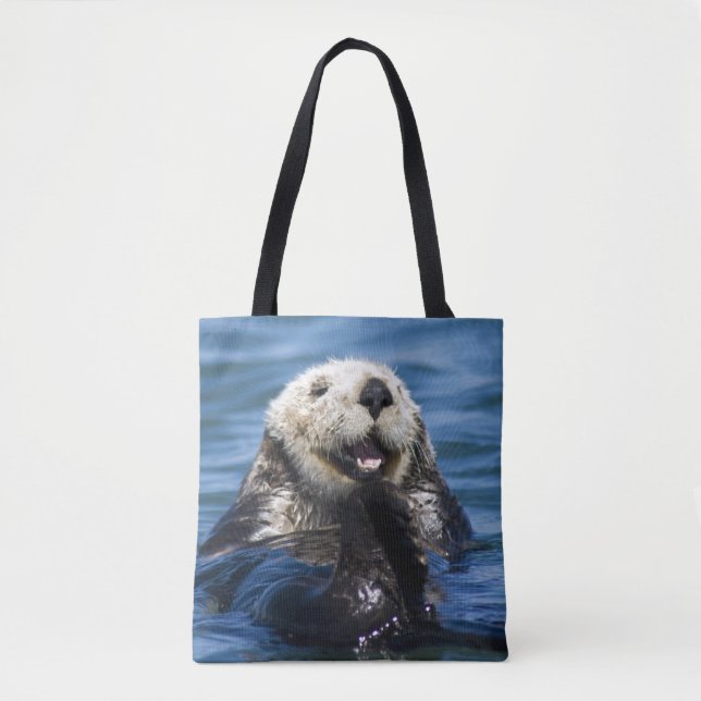 California Sea Otter Enhydra lutris) grooms Tote Bag (Front)