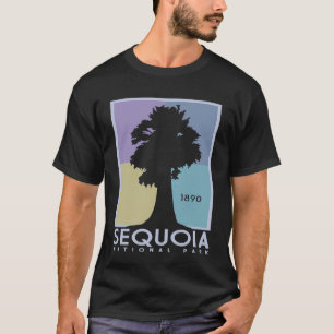 California Sequoia National Park Vintage Poster De T-Shirt