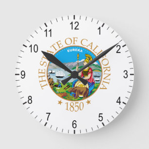 California sign round clock
