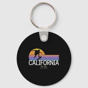 California Skate Company Retro Skater Sunset Key Ring