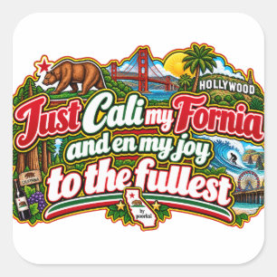 California square sticker
