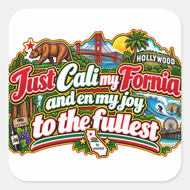 California square sticker (Front)