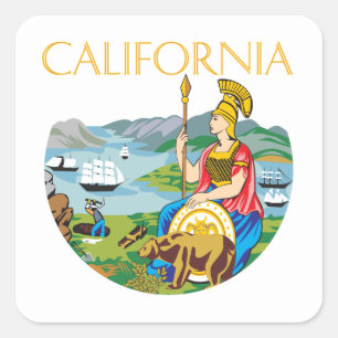 California Square Sticker