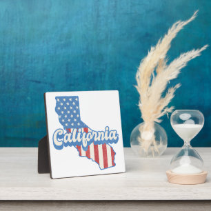 California Stars & Stripes Silhouette Plaque