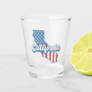 California Stars & Stripes Silhouette Shot Glass