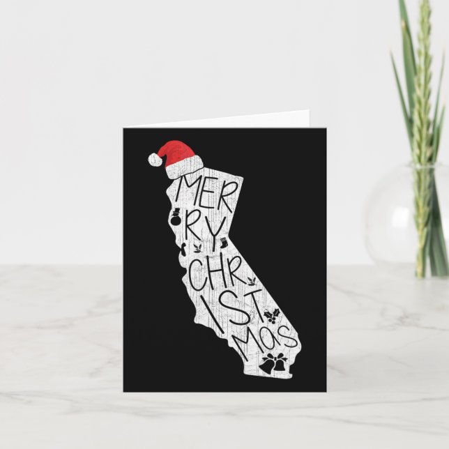 California State Christmas Graphic Ugly Xmas Sweat Card (Front)