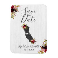 California State Destination Rustic Save the Date