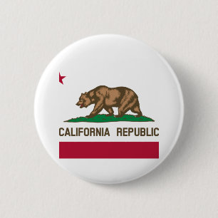 California State Flag 6 Cm Round Badge