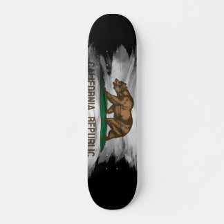 California state flag brush stroke, California Skateboard