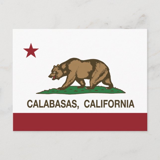 California State Flag Calabasas Postcard (Front)