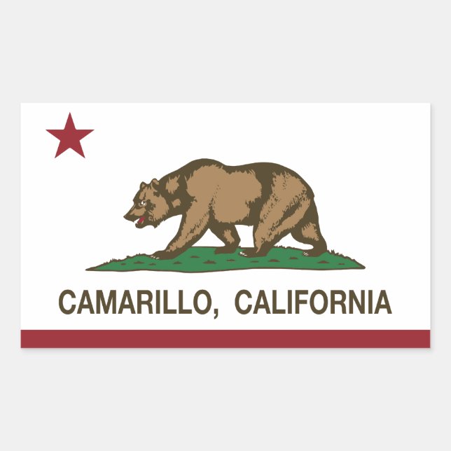California State Flag Camarillo Rectangular Sticker (Front)
