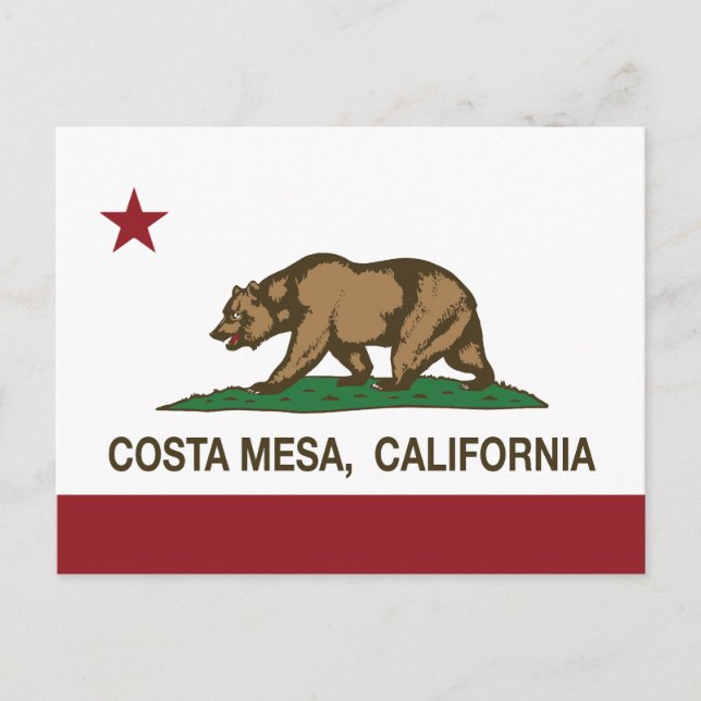 California State Flag Costa Mesa Postcard (Front)