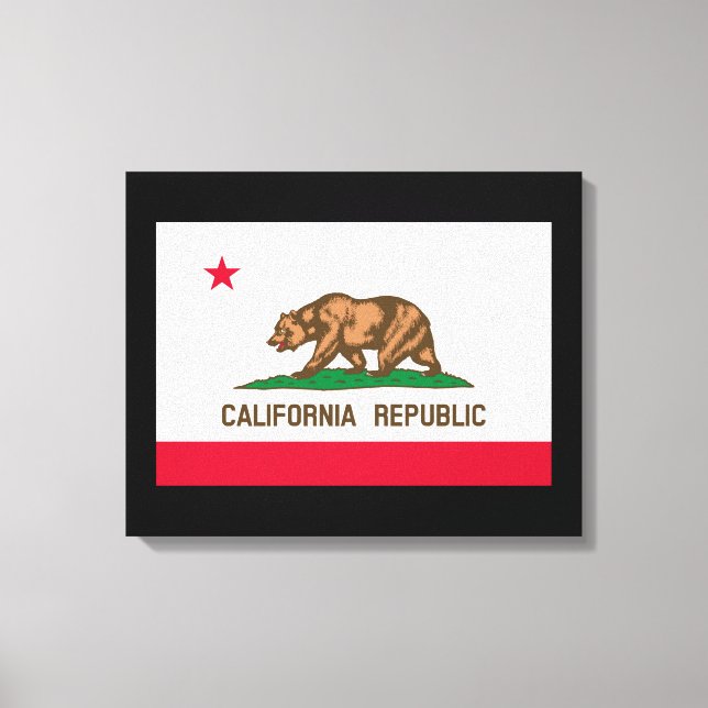 California State Flag Design Canvas Print (Front)