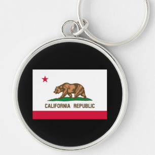 California State Flag Design Key Ring